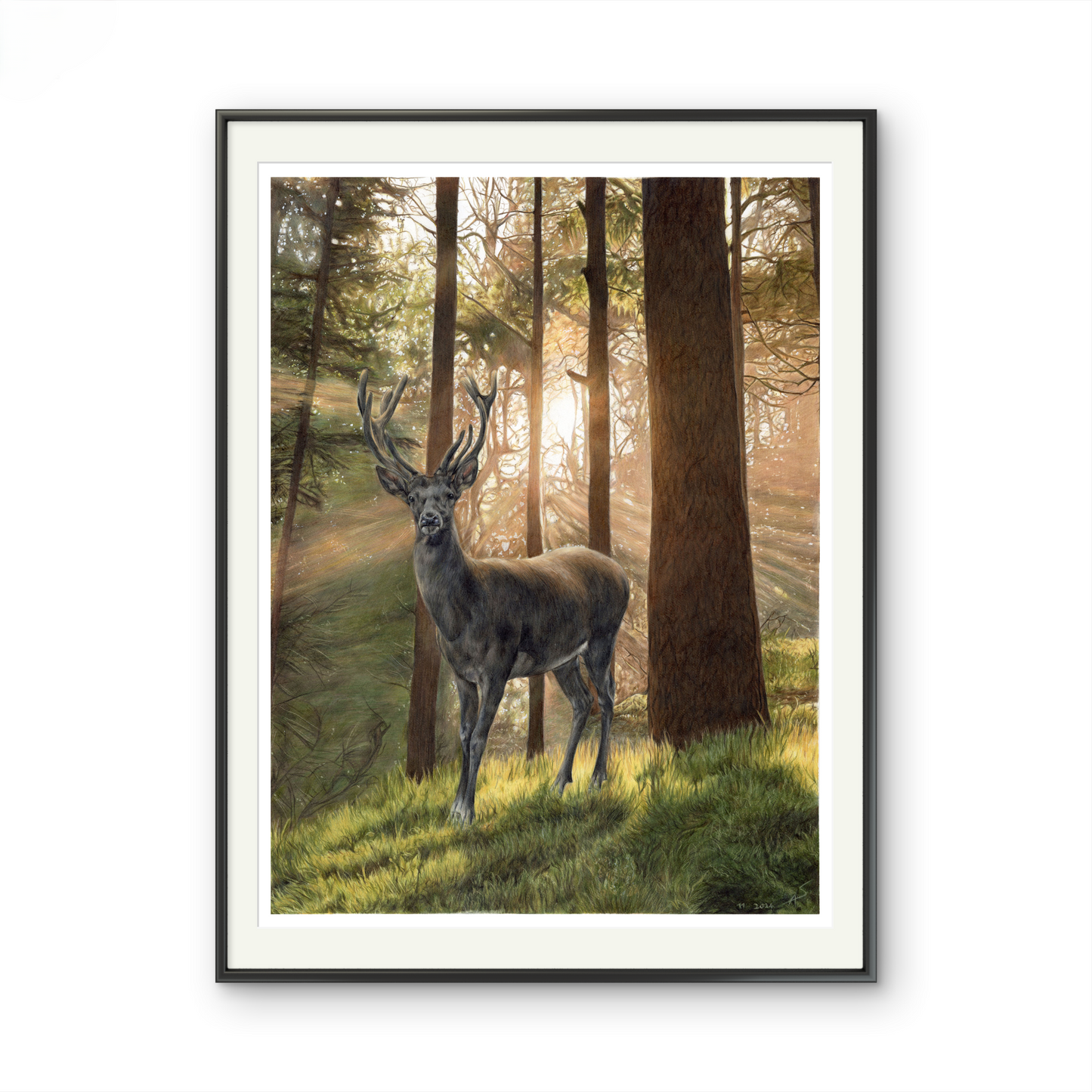 Original Buntstiftzeichnung „Guardian"