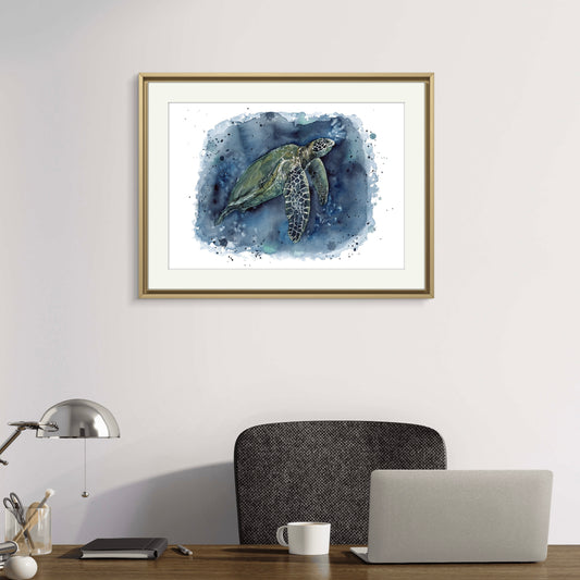 Original Aquarell „Meeresschildkröte“