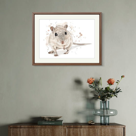 Original Aquarell „Ratte“ - Welttierschutztag