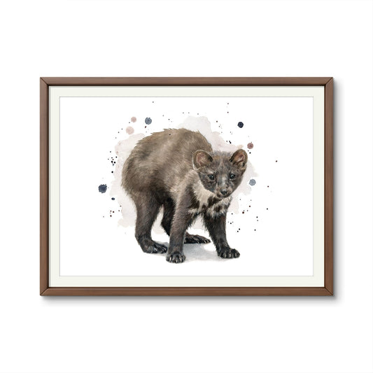 Original Aquarell „Marder“ - Welttierschutztag