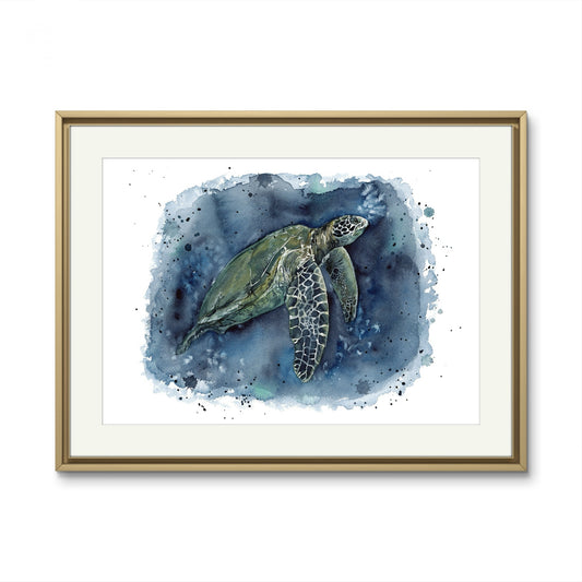 Original Aquarell „Meeresschildkröte“