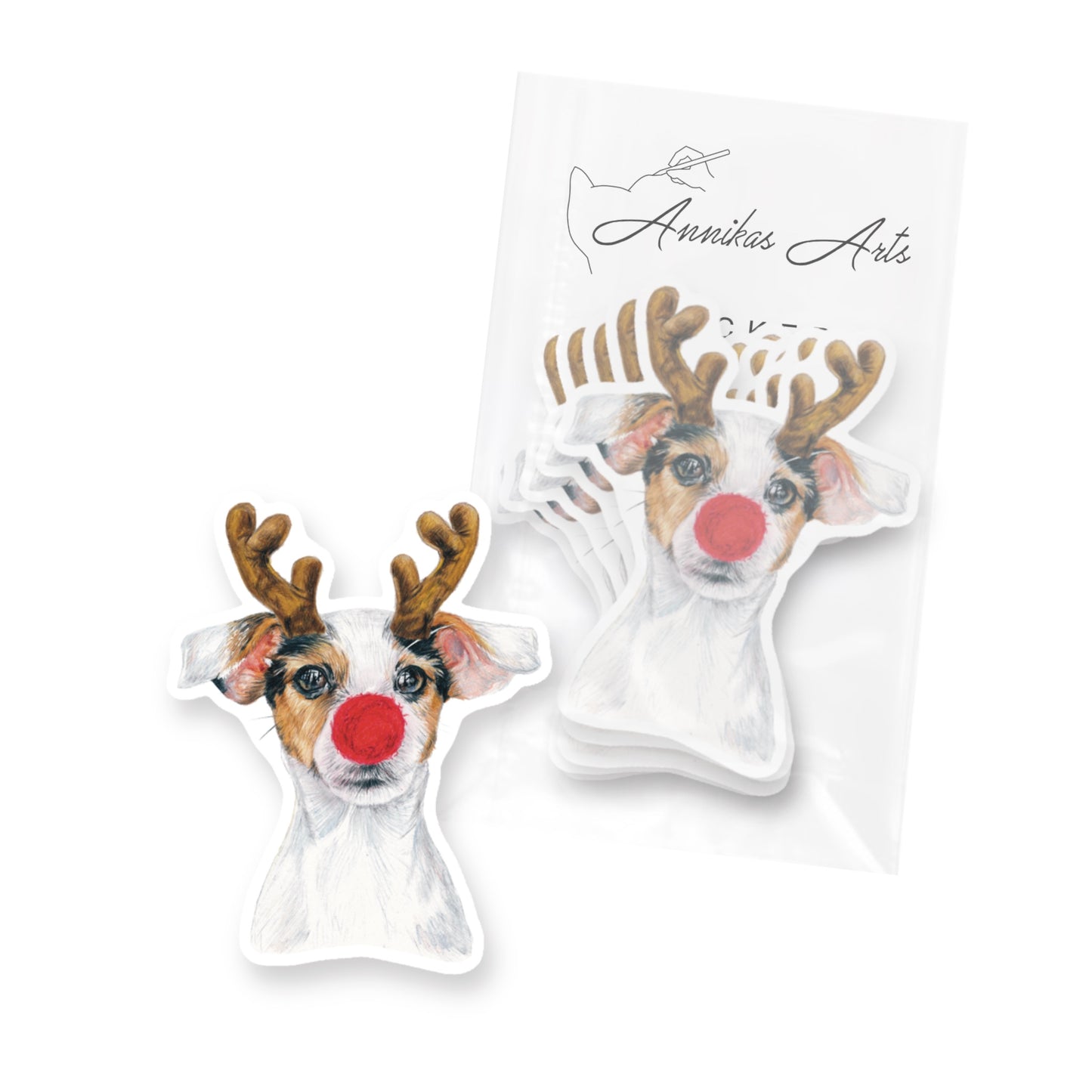 Stickerpack „Rentierhund“