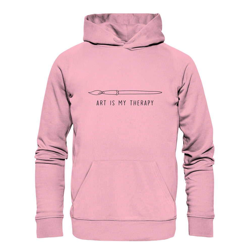 Art is my therapy - Pinsel - Organic Hoodie