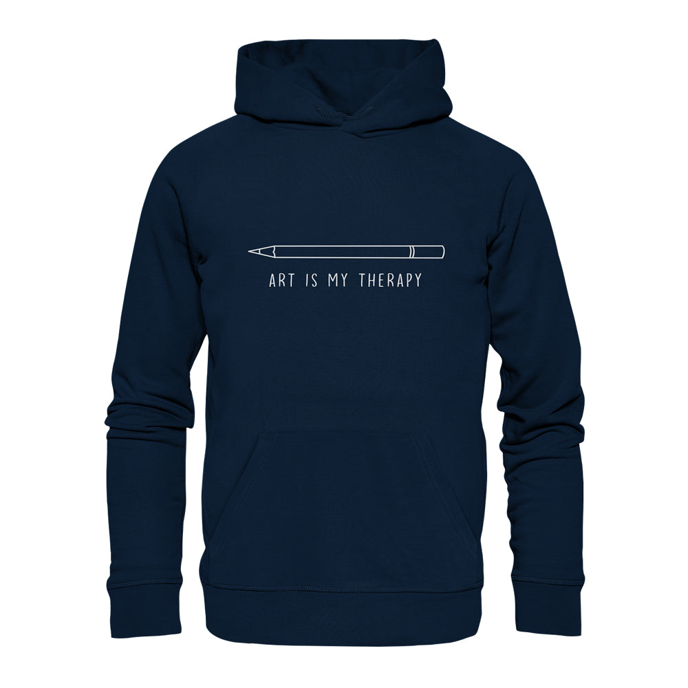 Art is my therapy - Stift - Organic Hoodie