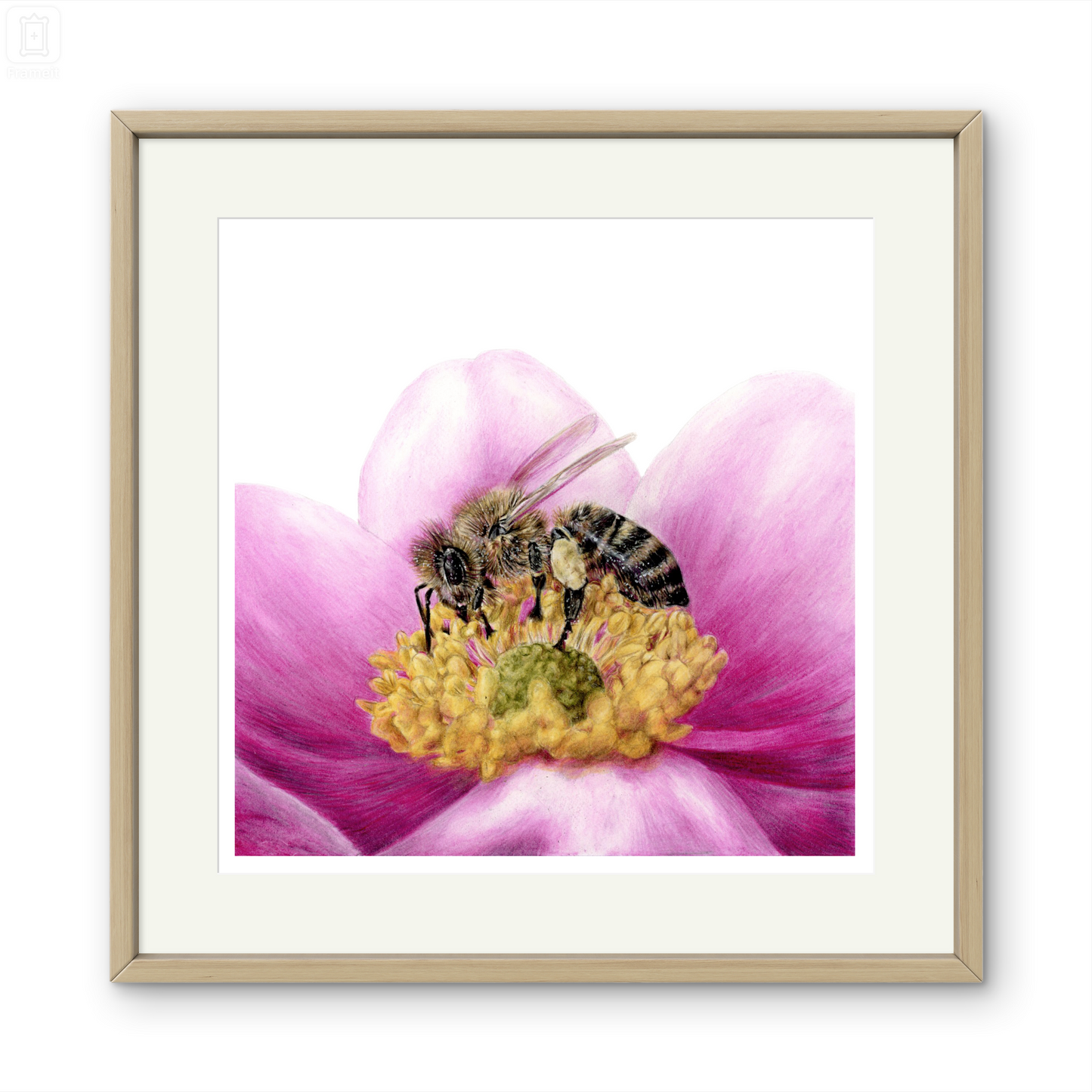 Original Buntstiftzeichnung „Bee yourself“