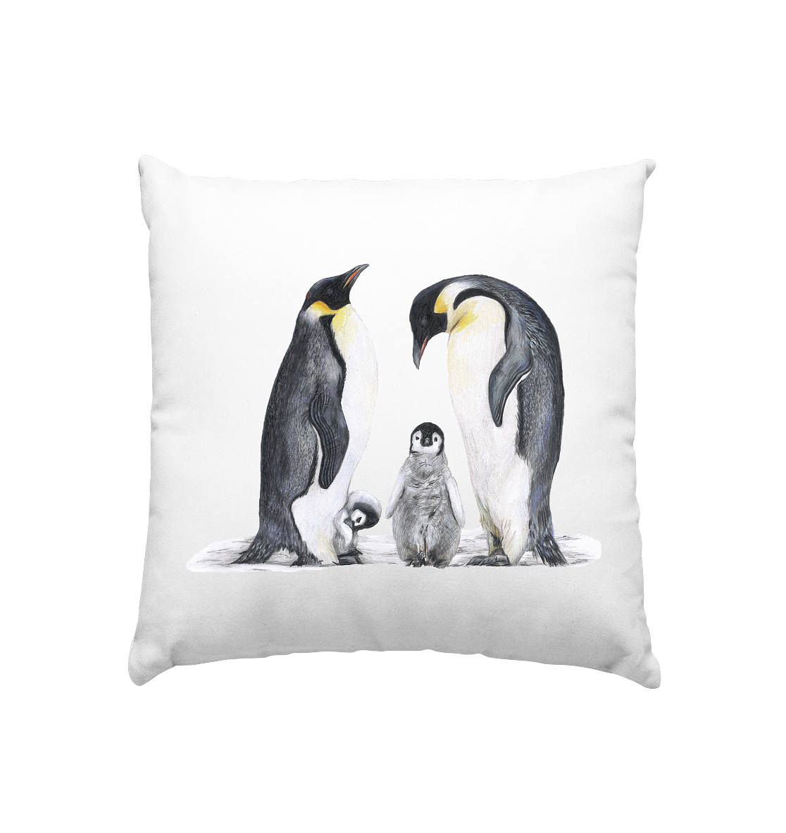 Pinguinfamilie - Kissen 40x40cm