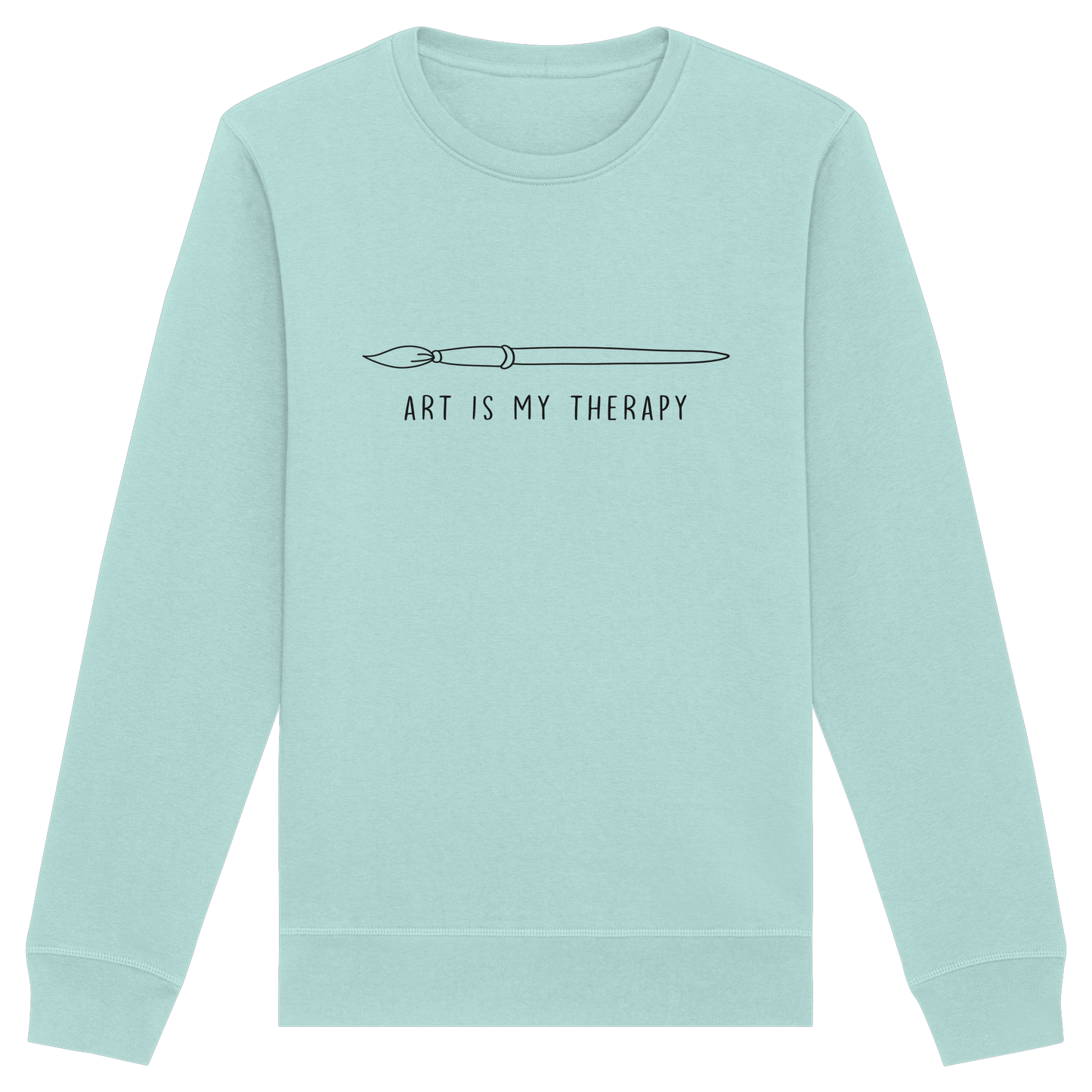 Art is my therapy - Pinsel - Organic Basic Unisex Sweatshirt