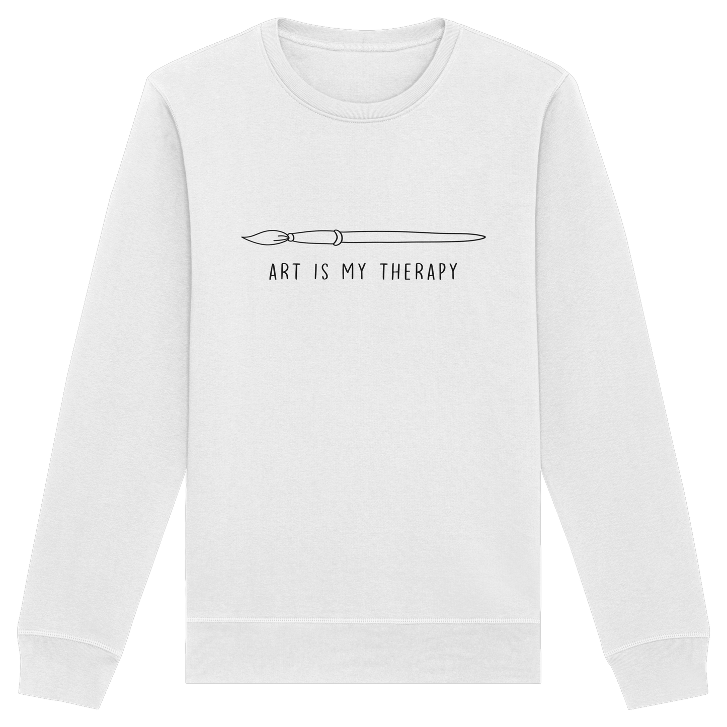 Art is my therapy - Pinsel - Organic Basic Unisex Sweatshirt