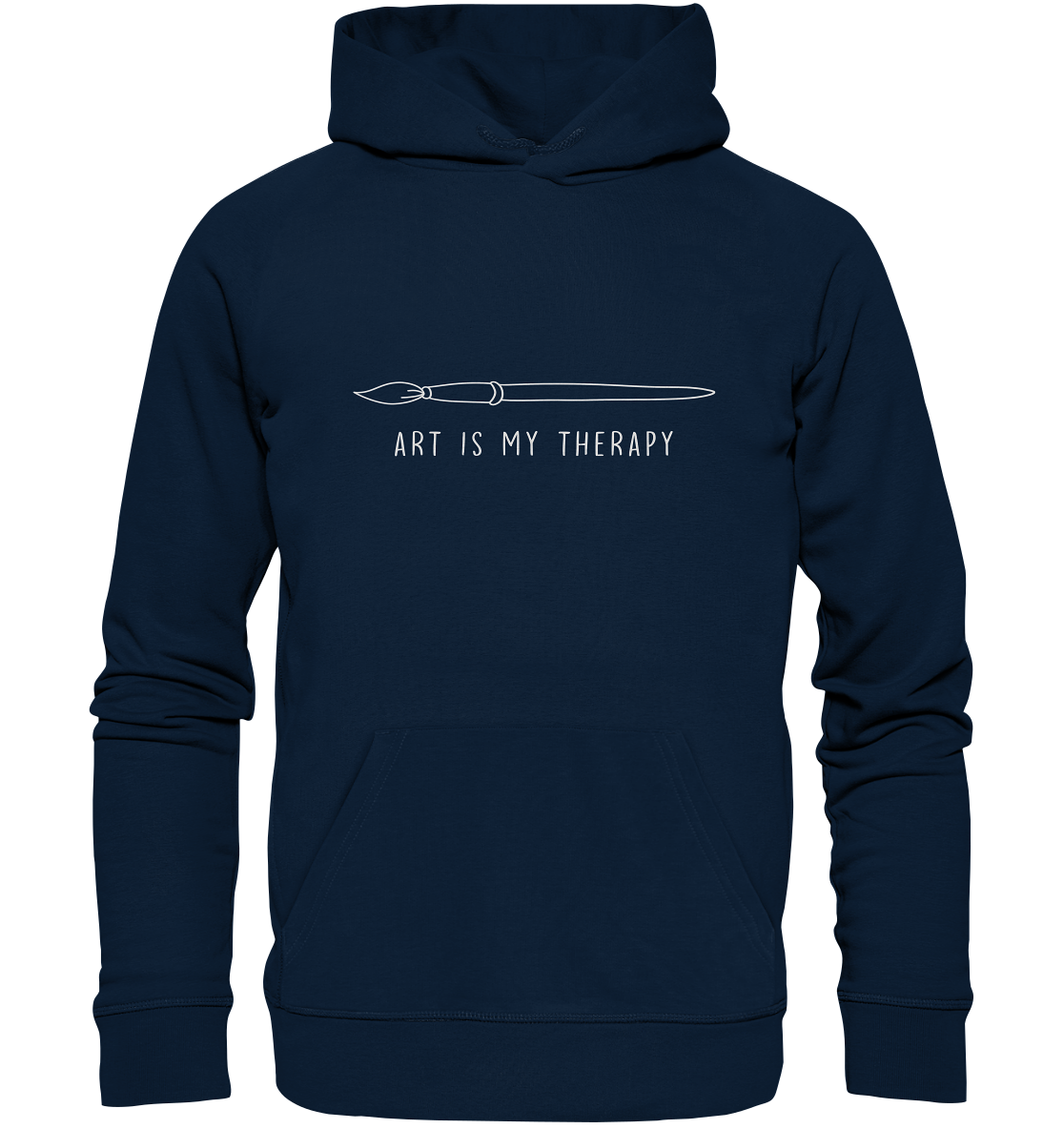 Art is my therapy - Pinsel - Organic Hoodie