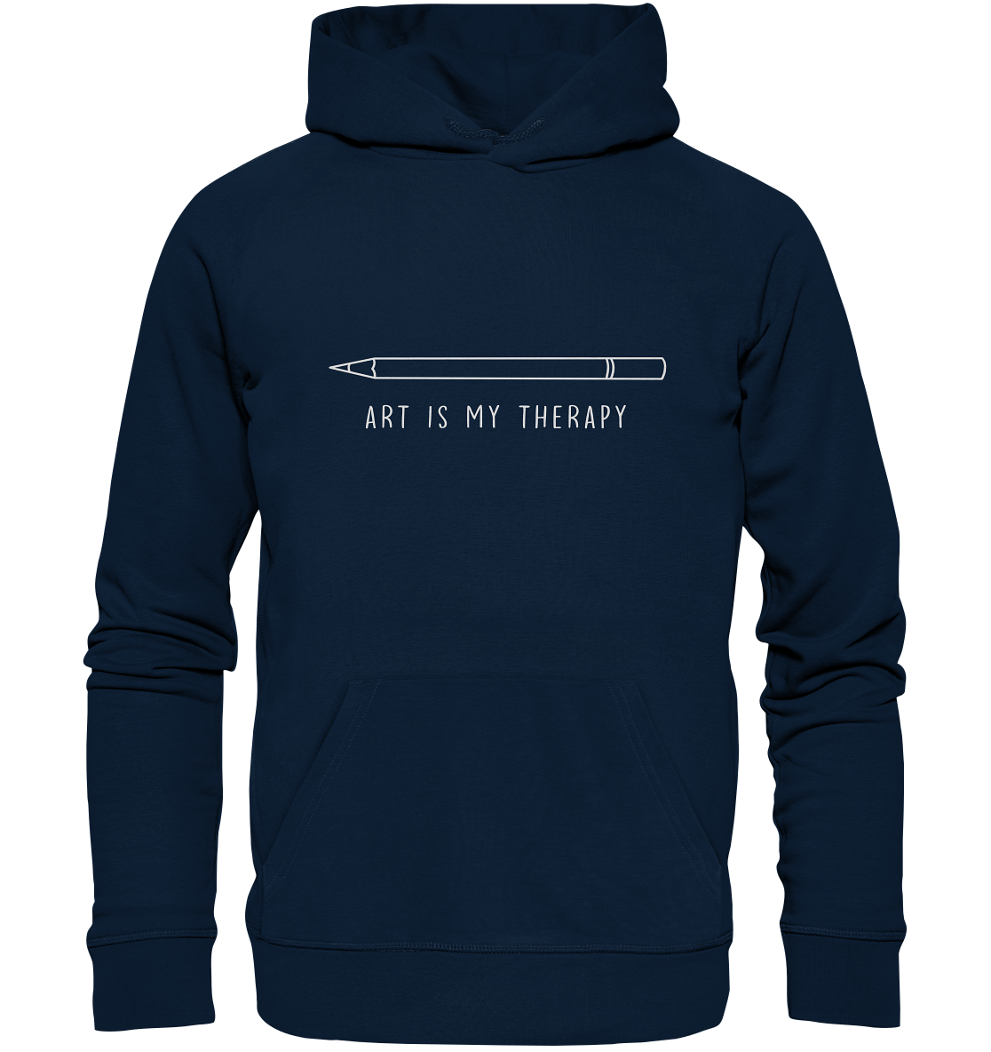 Art is my therapy - Stift - Organic Hoodie
