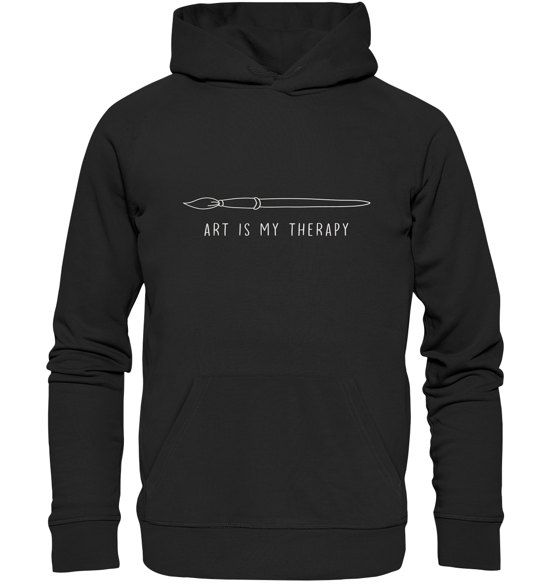 Art is my therapy - Pinsel - Organic Hoodie