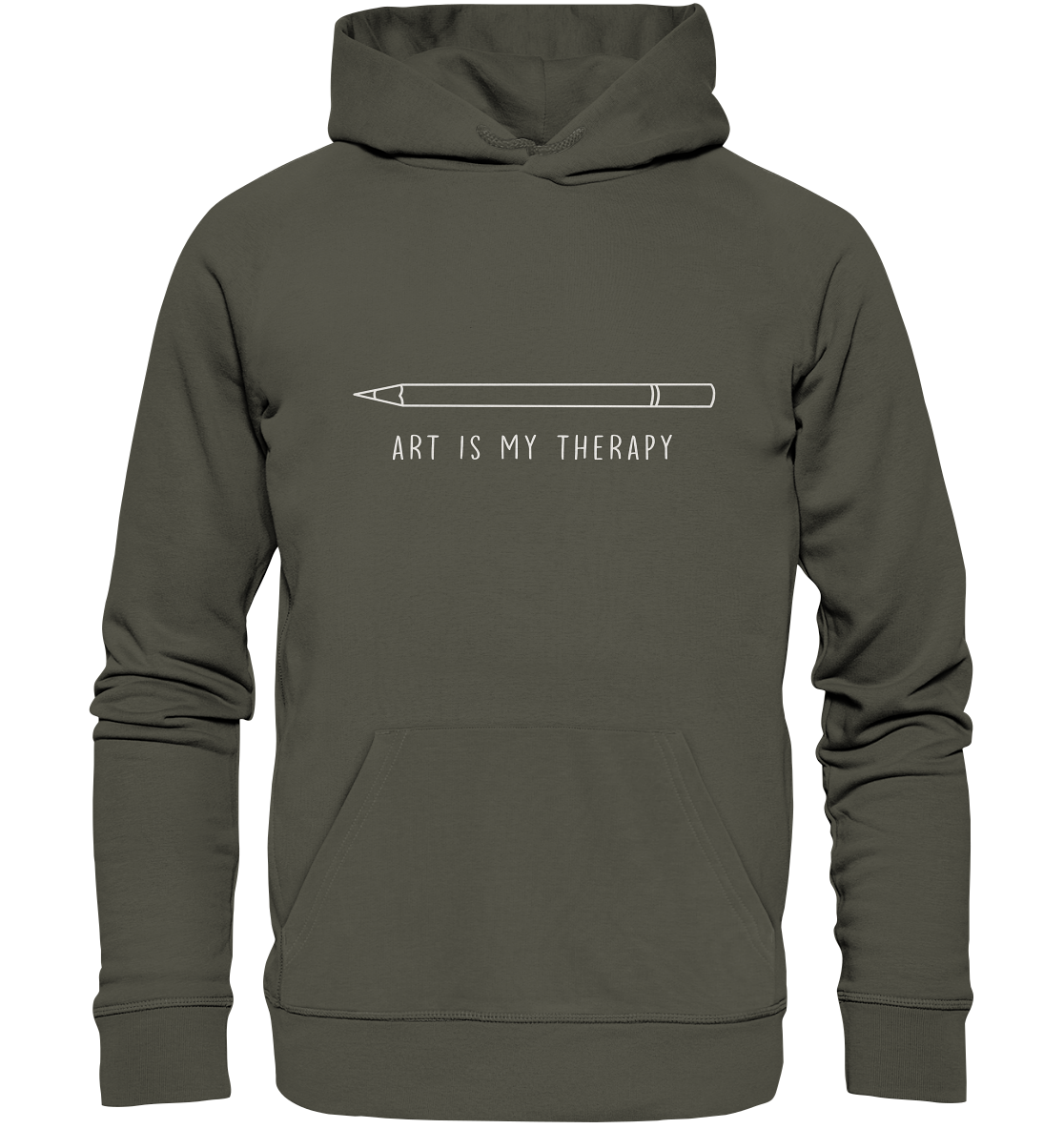 Art is my therapy - Stift - Organic Hoodie