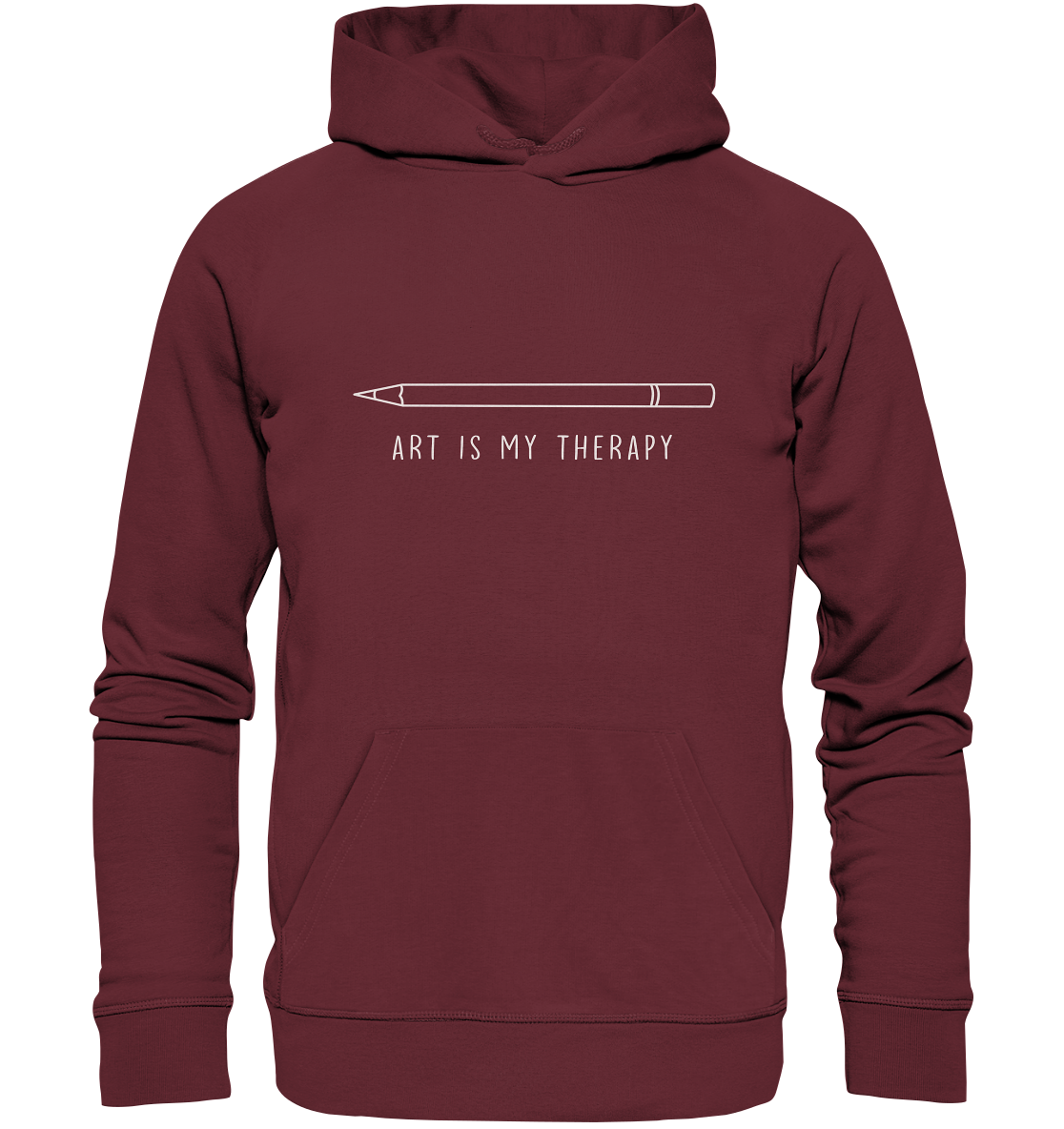 Art is my therapy - Stift - Organic Hoodie