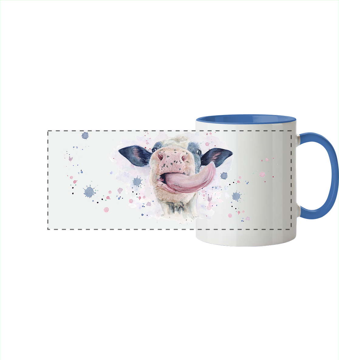 Kuhle Tasse - Panorama Tasse zweifarbig