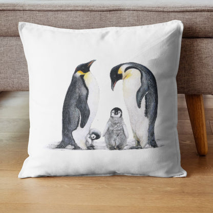 Pinguinfamilie - Kissen 40x40cm