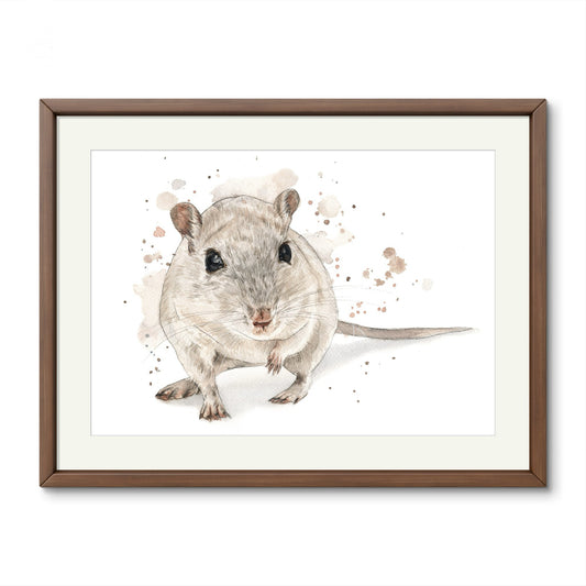 Original Aquarell „Ratte“ - Welttierschutztag