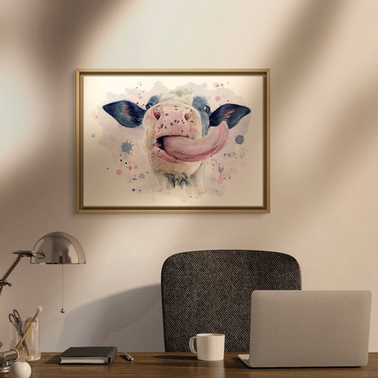 Original Aquarell „Kuhle Kuh“