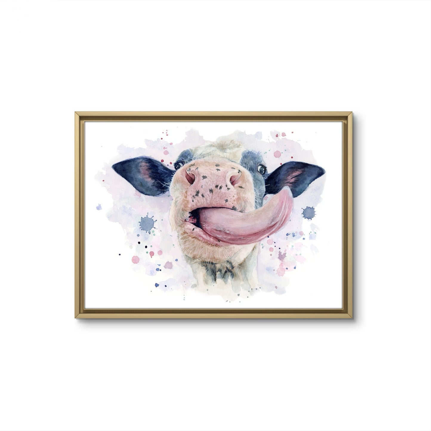 Original Aquarell „Kuhle Kuh“