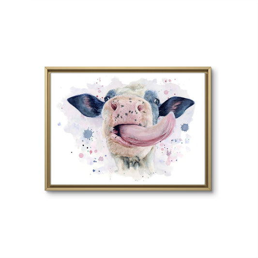 Original Aquarell „Kuhle Kuh“