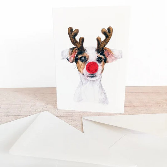 Greeting card “Reindeer dog”