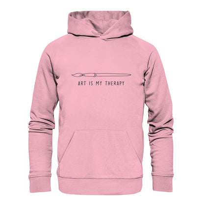Art is my therapy - Pinsel  - Organic Hoodie