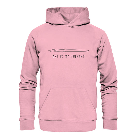 Art is my therapy - Pinsel  - Organic Hoodie