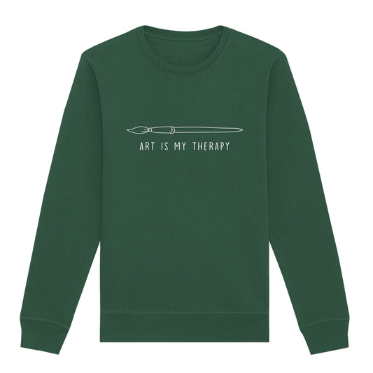 Art is my therapy - Pinsel  - Organic Basic Unisex Sweatshirt