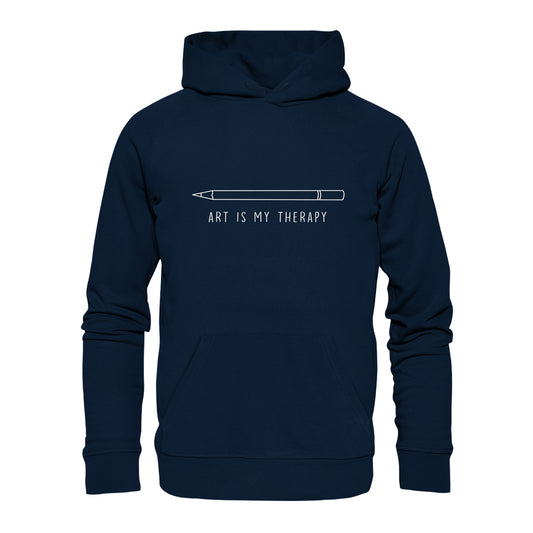 Art is my therapy - Stift - Organic Hoodie