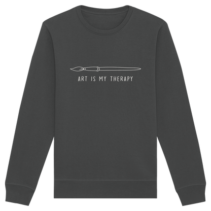 Art is my therapy - Pinsel  - Organic Basic Unisex Sweatshirt