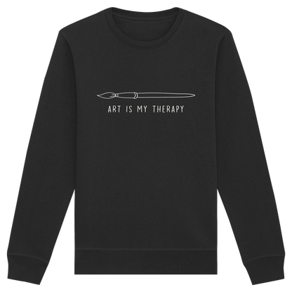 Art is my therapy - Pinsel  - Organic Basic Unisex Sweatshirt