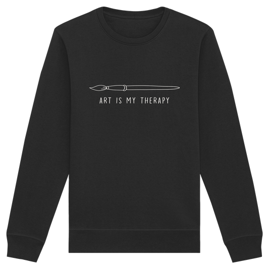 Art is my therapy - Pinsel  - Organic Basic Unisex Sweatshirt