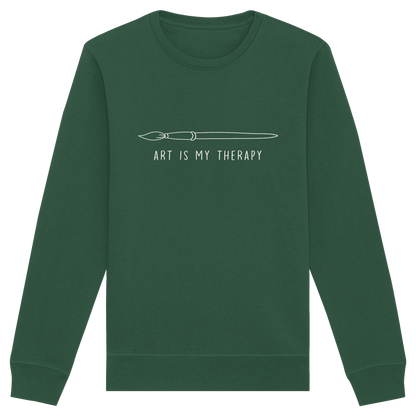 Art is my therapy - Pinsel  - Organic Basic Unisex Sweatshirt