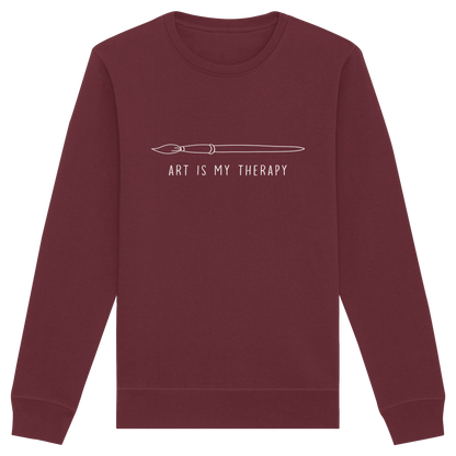 Art is my therapy - Pinsel  - Organic Basic Unisex Sweatshirt