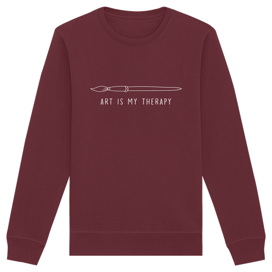 Art is my therapy - Pinsel  - Organic Basic Unisex Sweatshirt