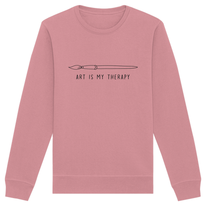 Art is my therapy - Pinsel  - Organic Basic Unisex Sweatshirt