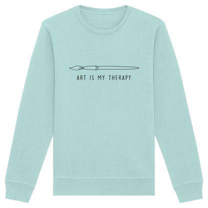 Art is my therapy - Pinsel  - Organic Basic Unisex Sweatshirt