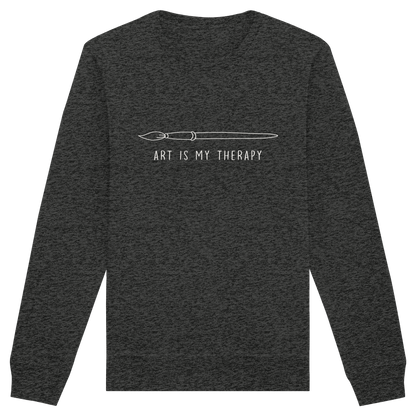 Art is my therapy - Pinsel  - Organic Basic Unisex Sweatshirt