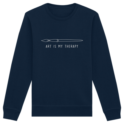 Art is my therapy - Pinsel  - Organic Basic Unisex Sweatshirt