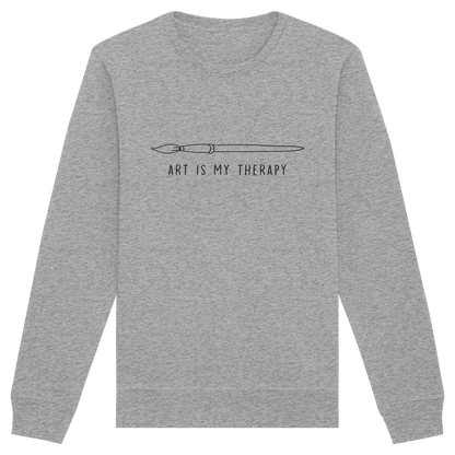 Art is my therapy - Pinsel  - Organic Basic Unisex Sweatshirt