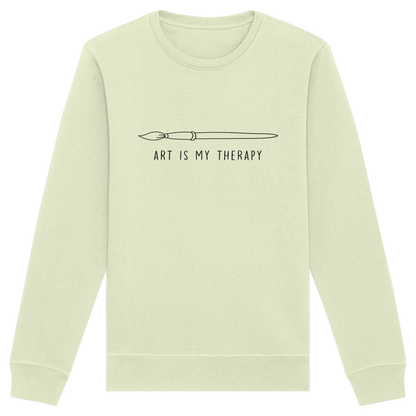 Art is my therapy - Pinsel  - Organic Basic Unisex Sweatshirt