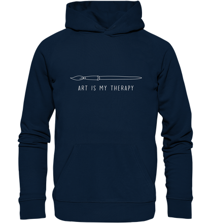 Art is my therapy - Pinsel  - Organic Hoodie