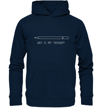 Art is my therapy - Stift - Organic Hoodie