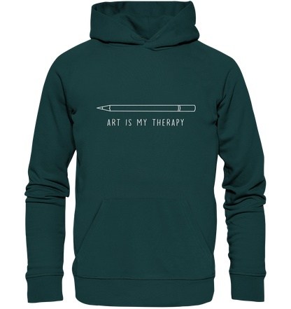 Art is my therapy - Stift - Organic Hoodie