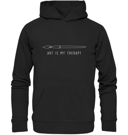 Art is my therapy - Pinsel  - Organic Hoodie