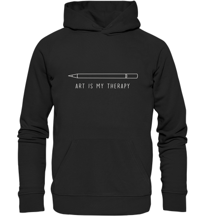 Art is my therapy - Stift - Organic Hoodie