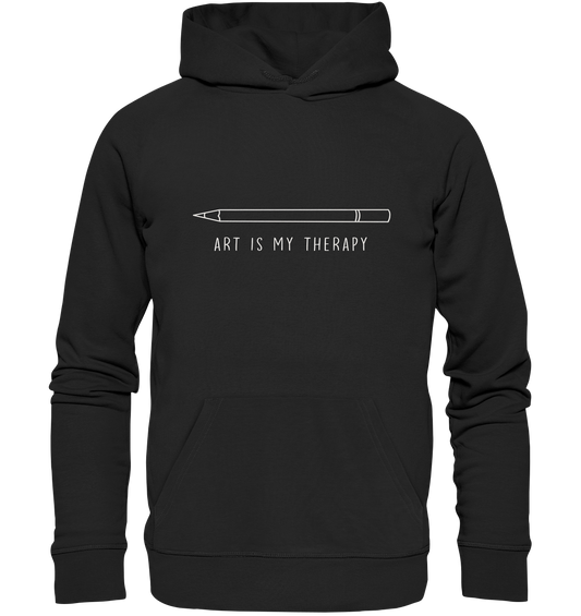 Art is my therapy - Pinsel   - Organic Hoodie