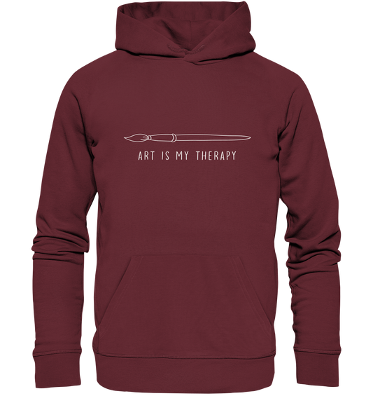 Art is my therapy - Pinsel  - Organic Hoodie