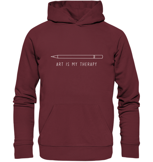 Art is my therapy - Stift - Organic Hoodie