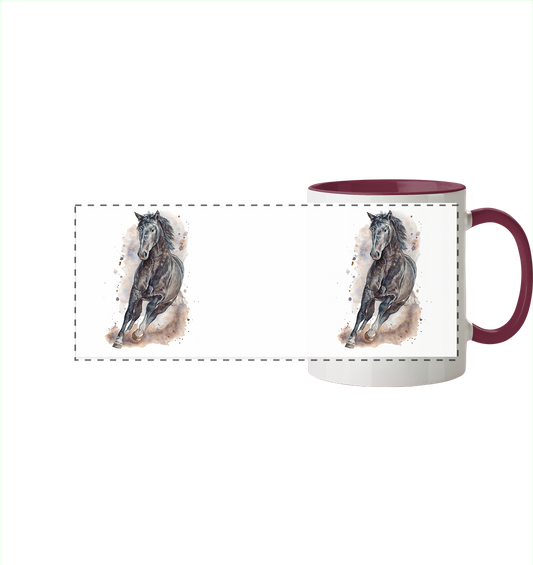 "Ungebunden" - Panorama Tasse zweifarbig
